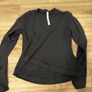 Lululemon Athletica Black Asymmetrical Long Sleeve Hoodie